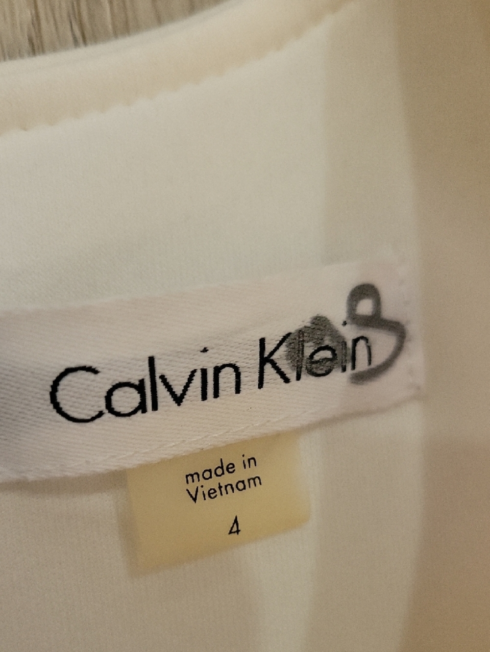 Calvin Klein White Sleeveless Midi Sheath Dress - Picture 2 of 4